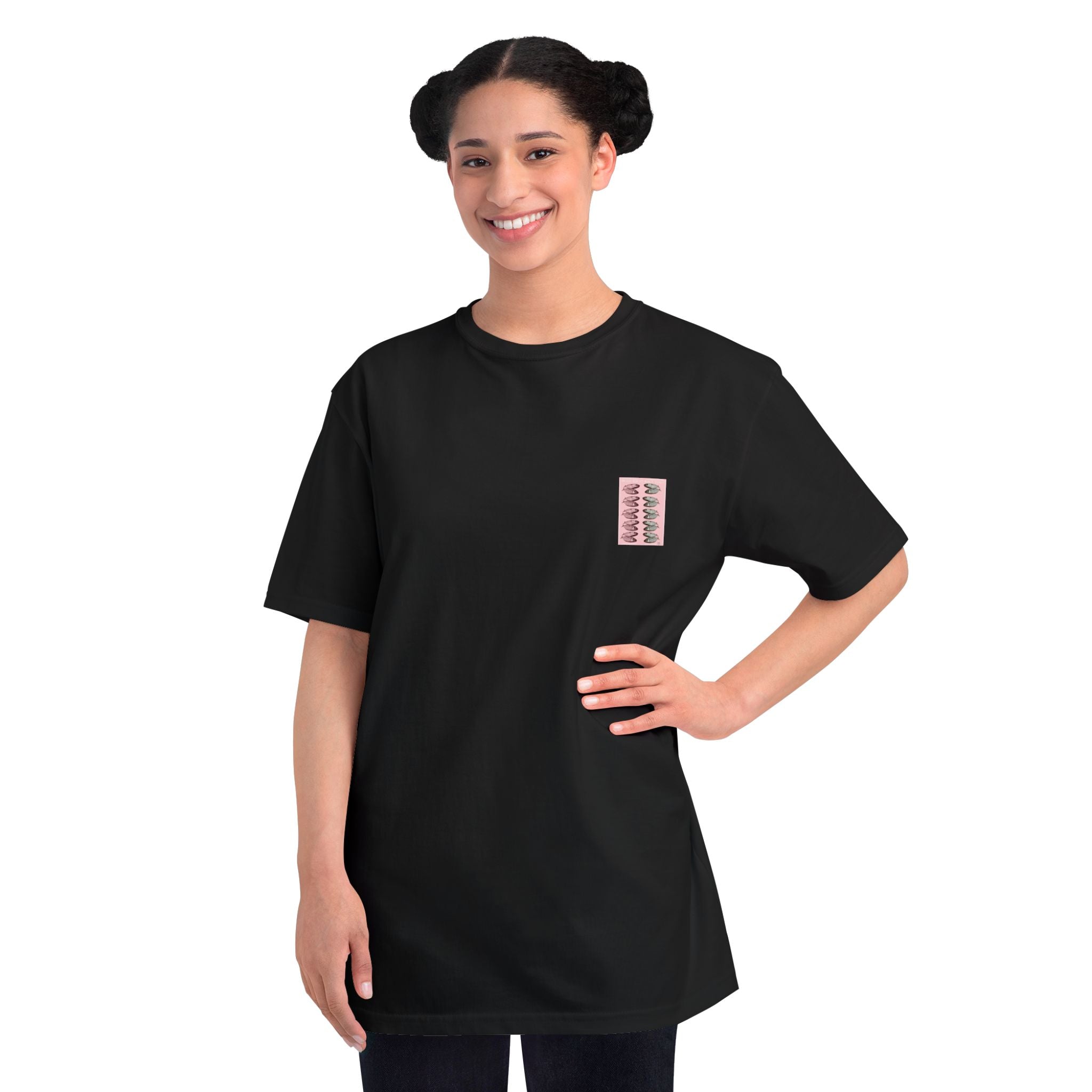 Vintage Fish Print T-Shirt — Pink Marine Illustration Tee