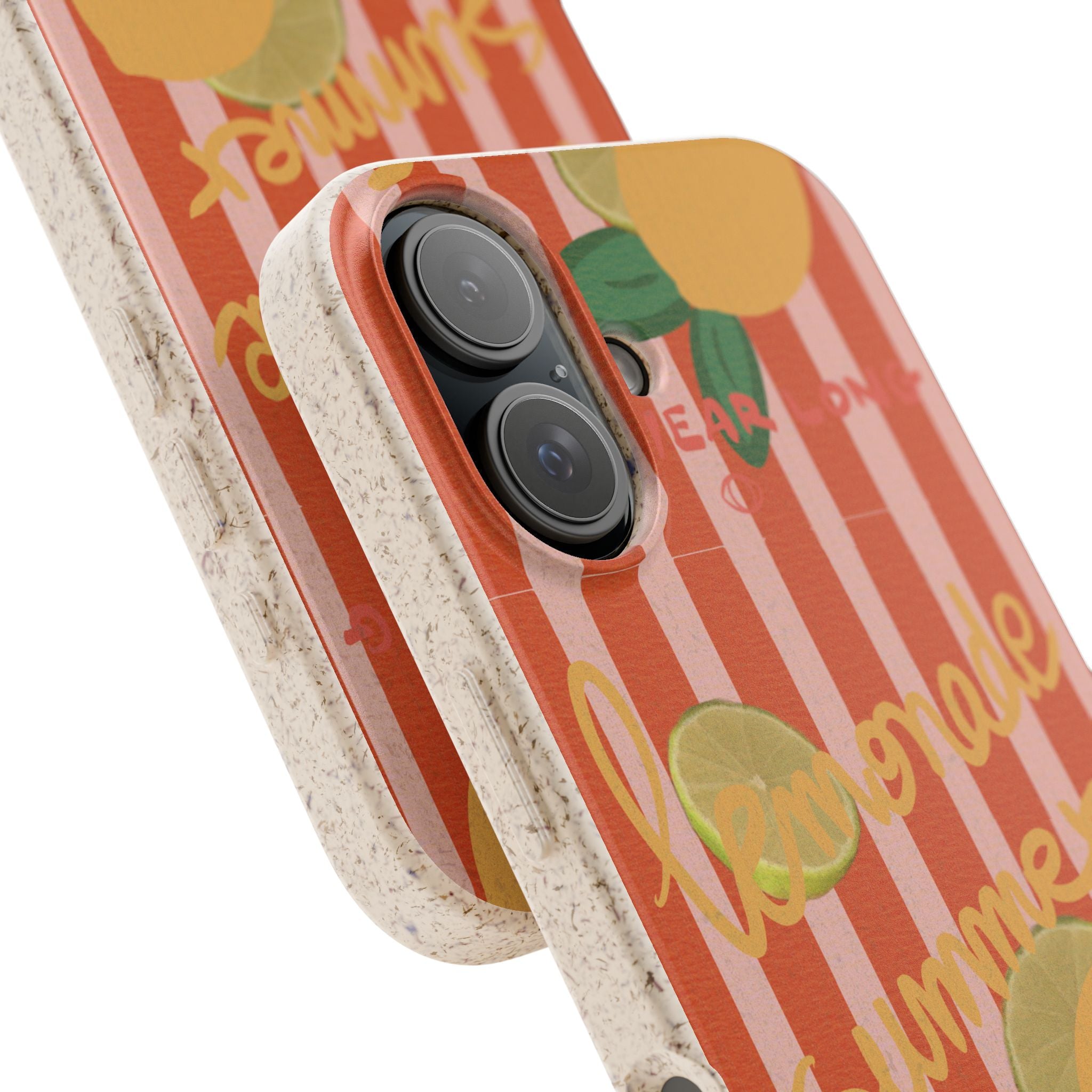 Lemonade Summer Biodegradable Phone Case — Eco-Friendly Citrus iPhone Cover