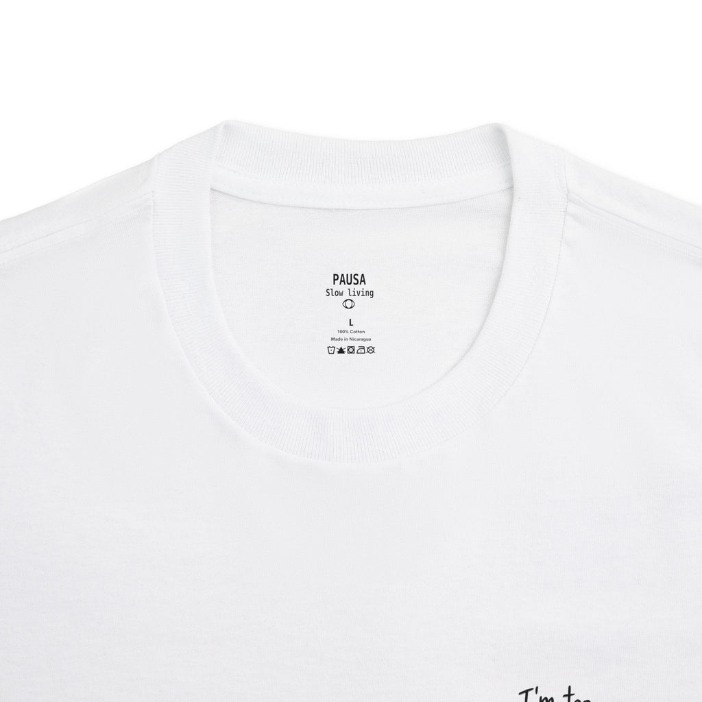 Blessed Tee — "I'm Too Blessed to Be Stressed" Minimal Religious Graphic Tee