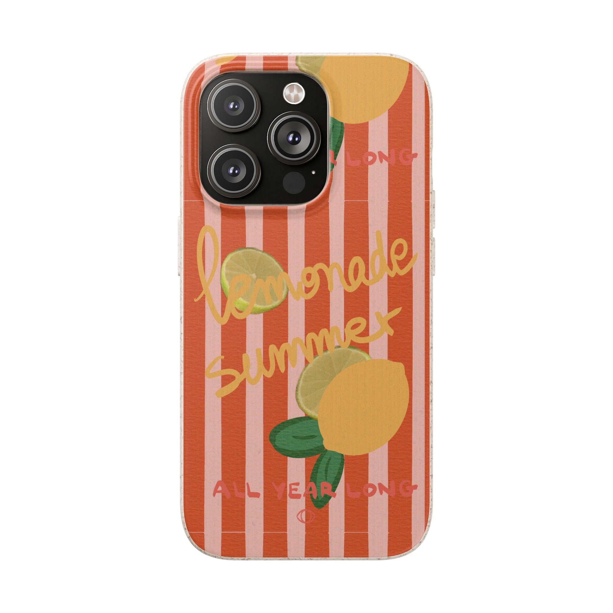 Lemonade Summer Biodegradable Phone Case — Eco-Friendly Citrus iPhone Cover