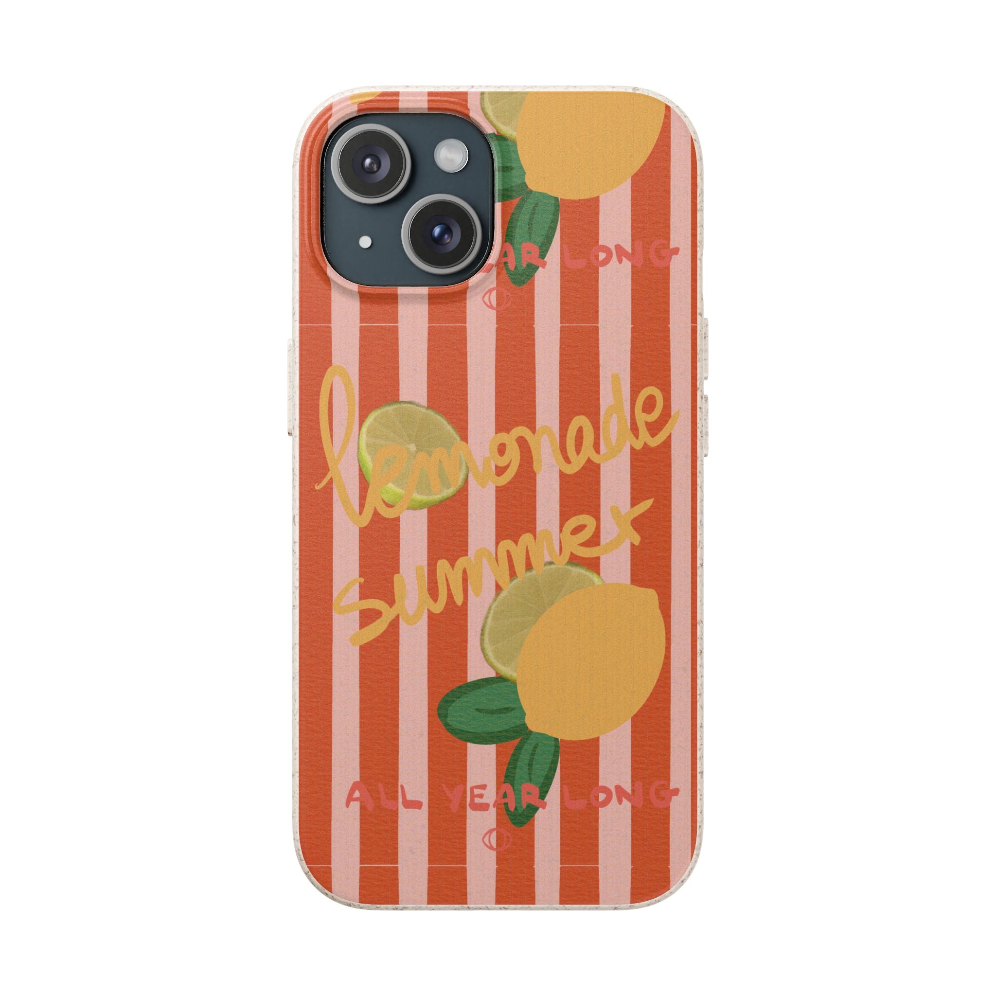 Lemonade Summer Biodegradable Phone Case — Eco-Friendly Citrus iPhone Cover