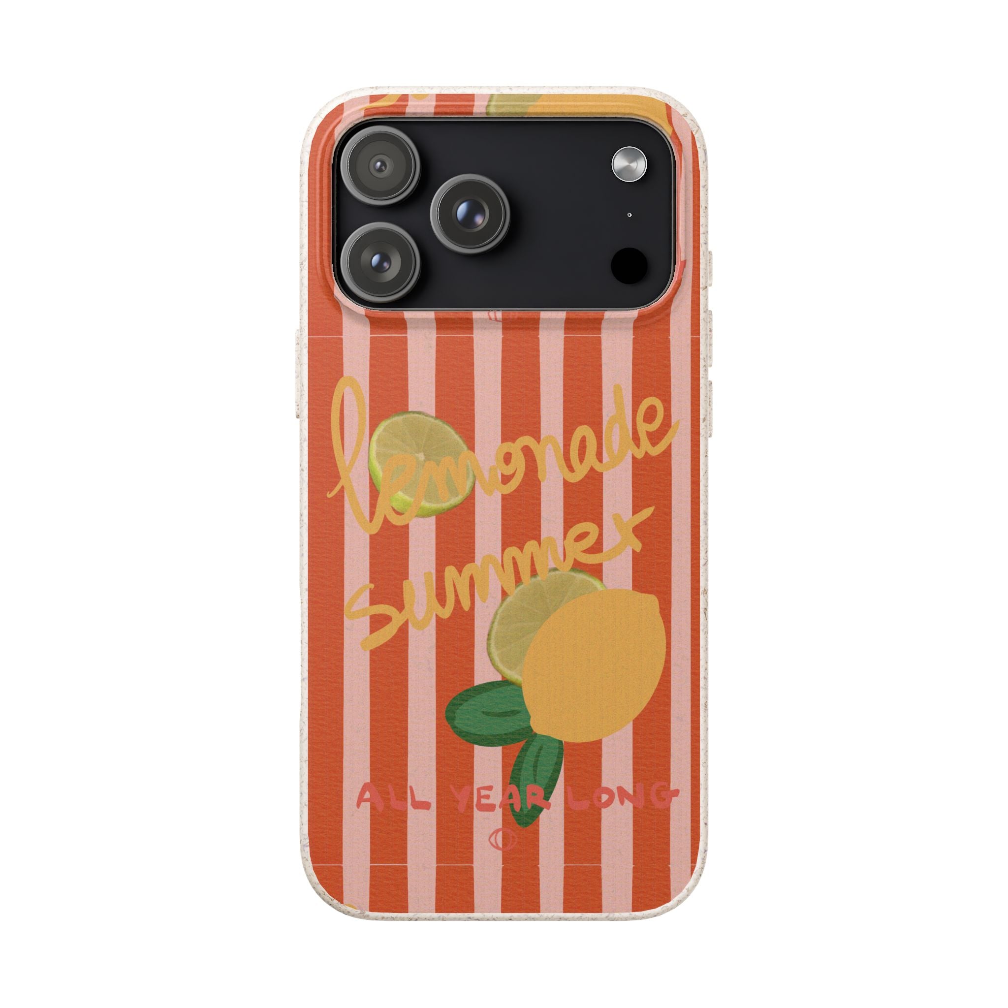 Lemonade Summer Biodegradable Phone Case — Eco-Friendly Citrus iPhone Cover