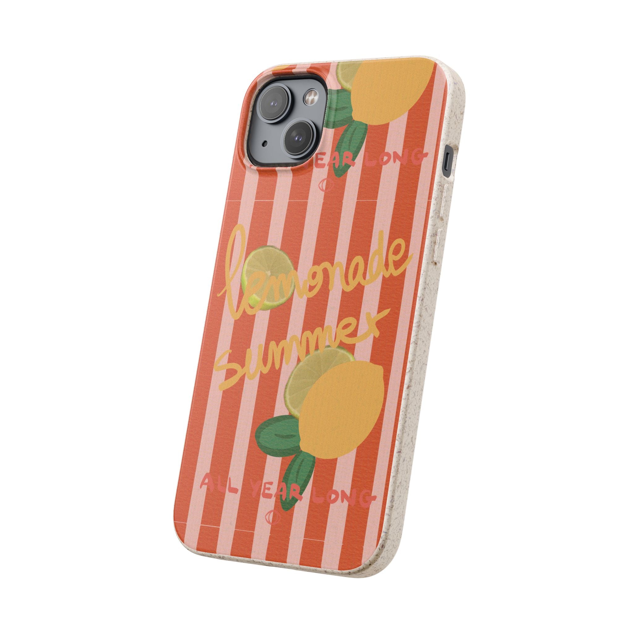 Lemonade Summer Biodegradable Phone Case — Eco-Friendly Citrus iPhone Cover