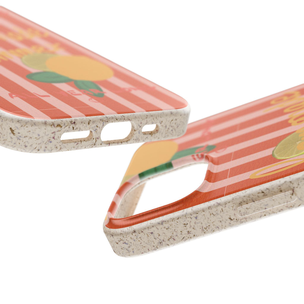 Lemonade Summer Biodegradable Phone Case — Eco-Friendly Citrus iPhone Cover