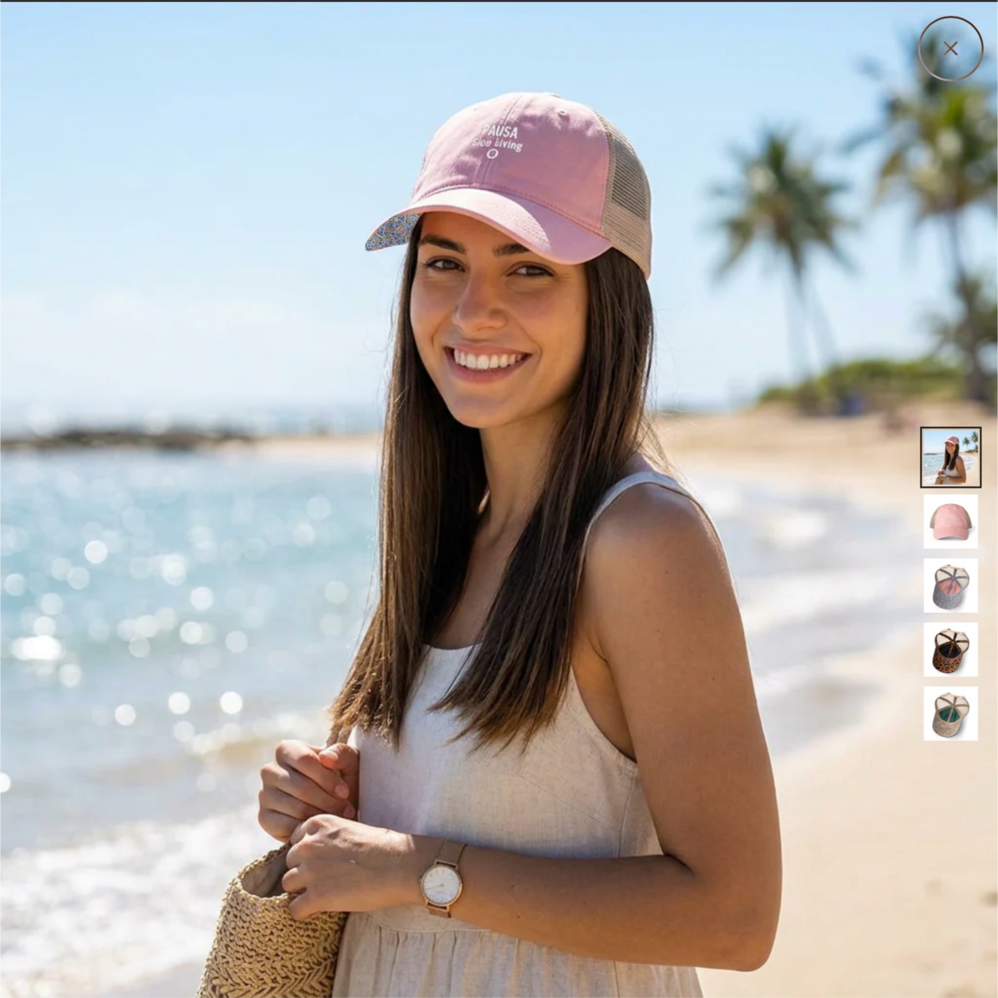 Women's Washed Mesh-Back Cap
