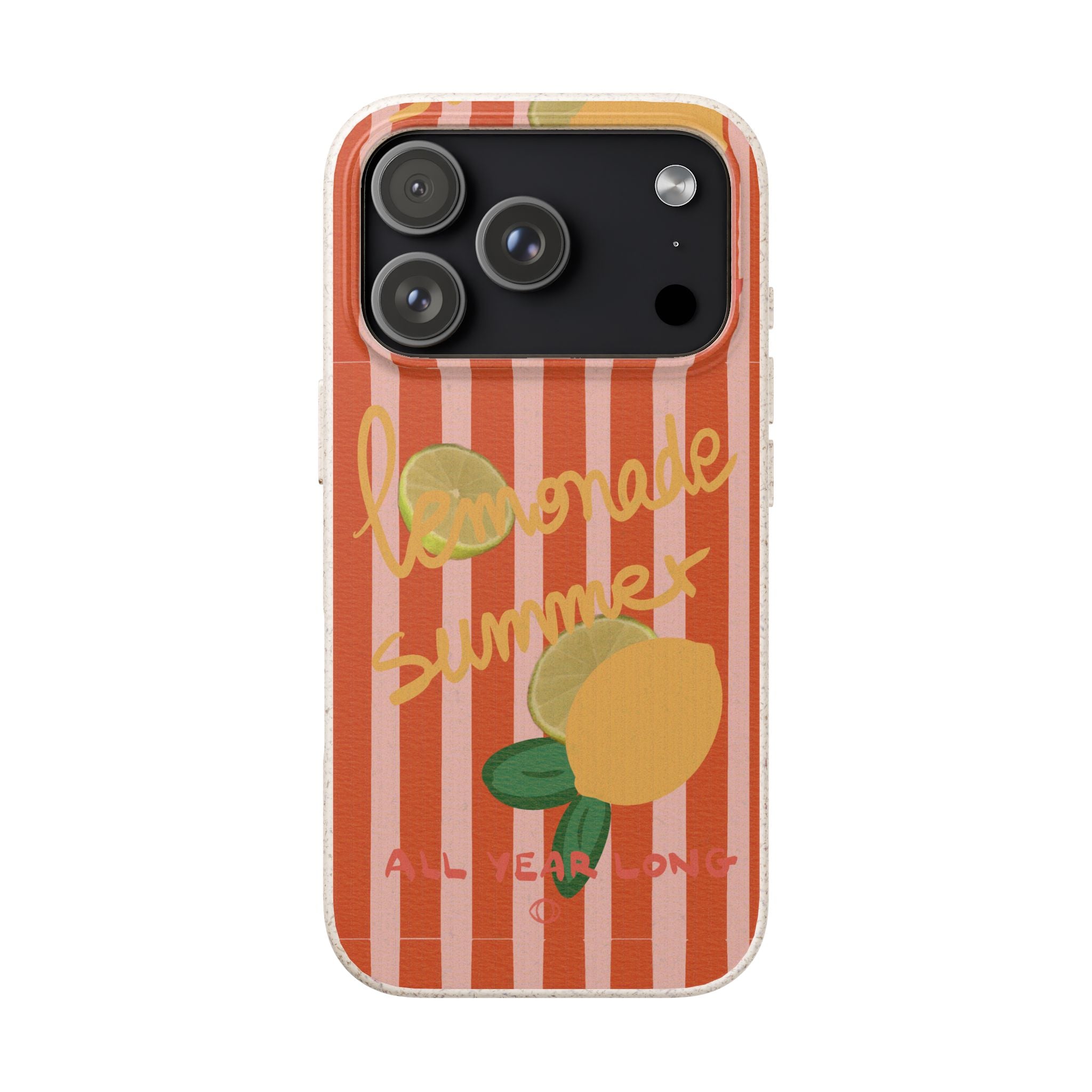 Lemonade Summer Biodegradable Phone Case — Eco-Friendly Citrus iPhone Cover