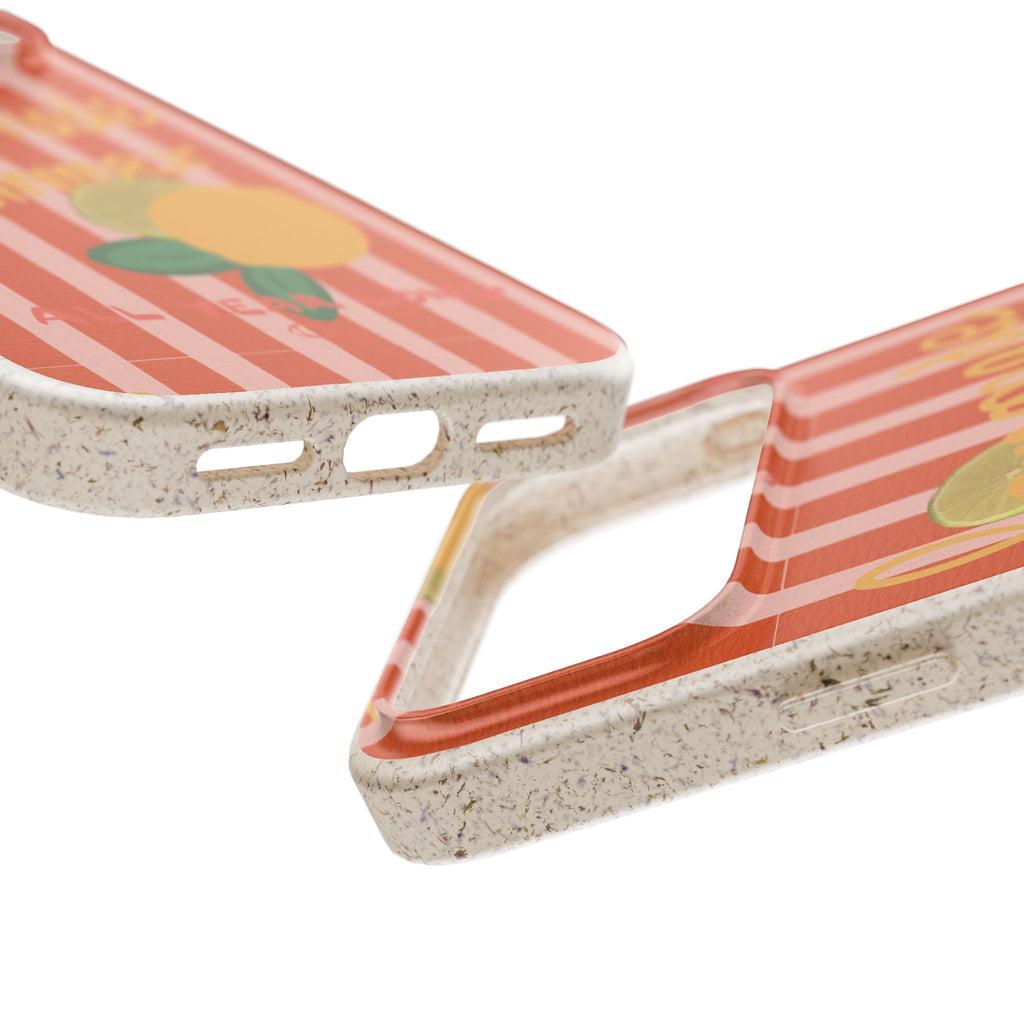 Lemonade Summer Biodegradable Phone Case — Eco-Friendly Citrus iPhone Cover