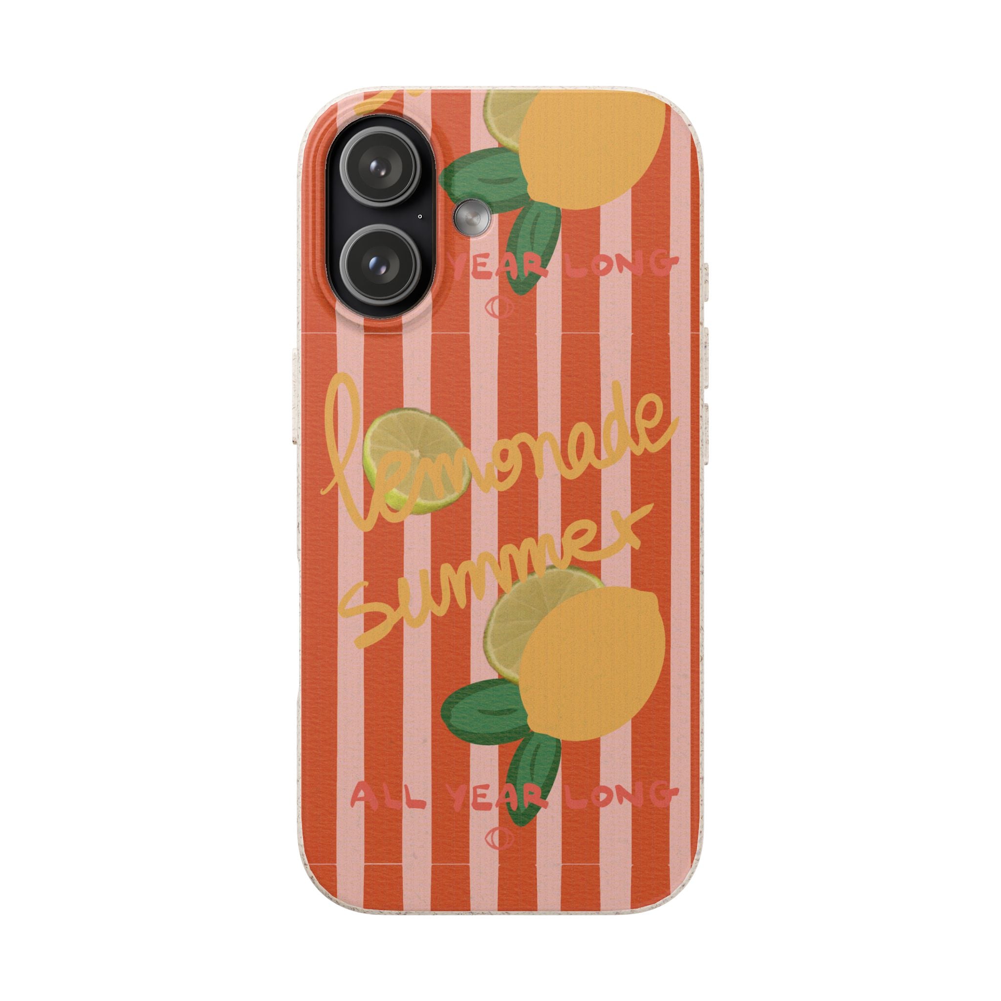 Lemonade Summer Biodegradable Phone Case — Eco-Friendly Citrus iPhone Cover