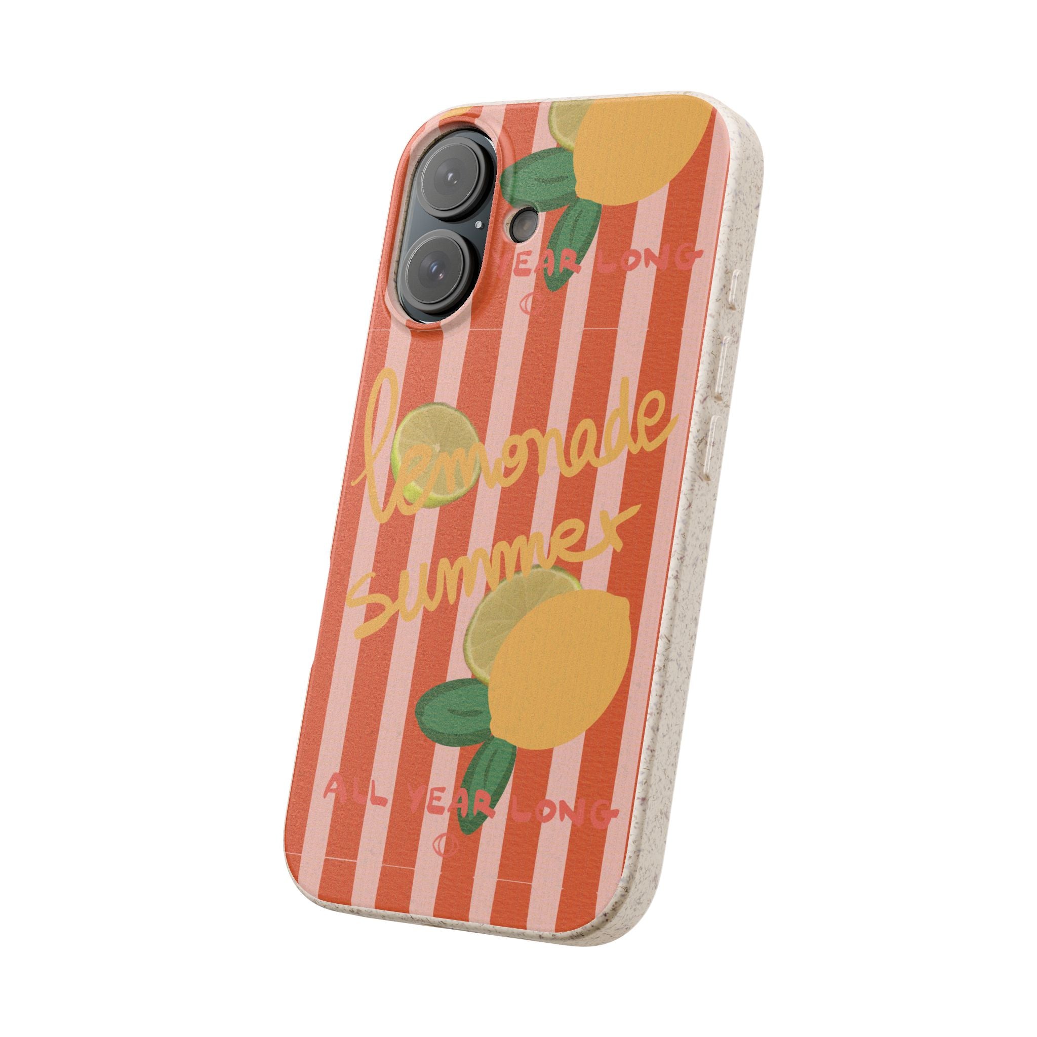Lemonade Summer Biodegradable Phone Case — Eco-Friendly Citrus iPhone Cover