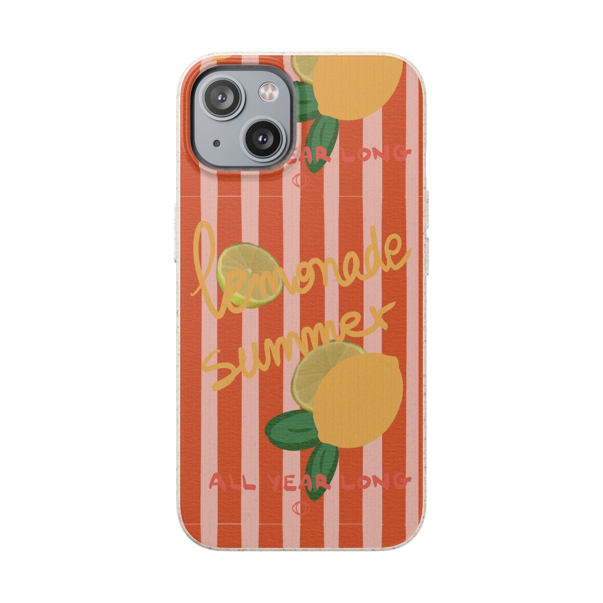 Lemonade Summer Biodegradable Phone Case — Eco-Friendly Citrus iPhone Cover