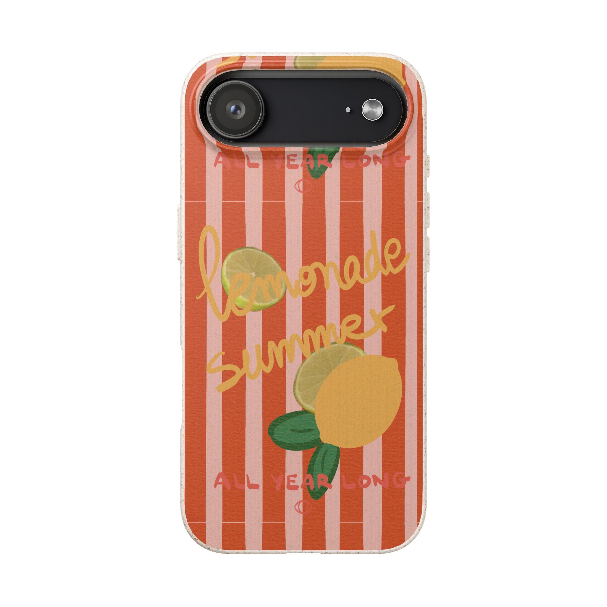 Lemonade Summer Biodegradable Phone Case — Eco-Friendly Citrus iPhone Cover
