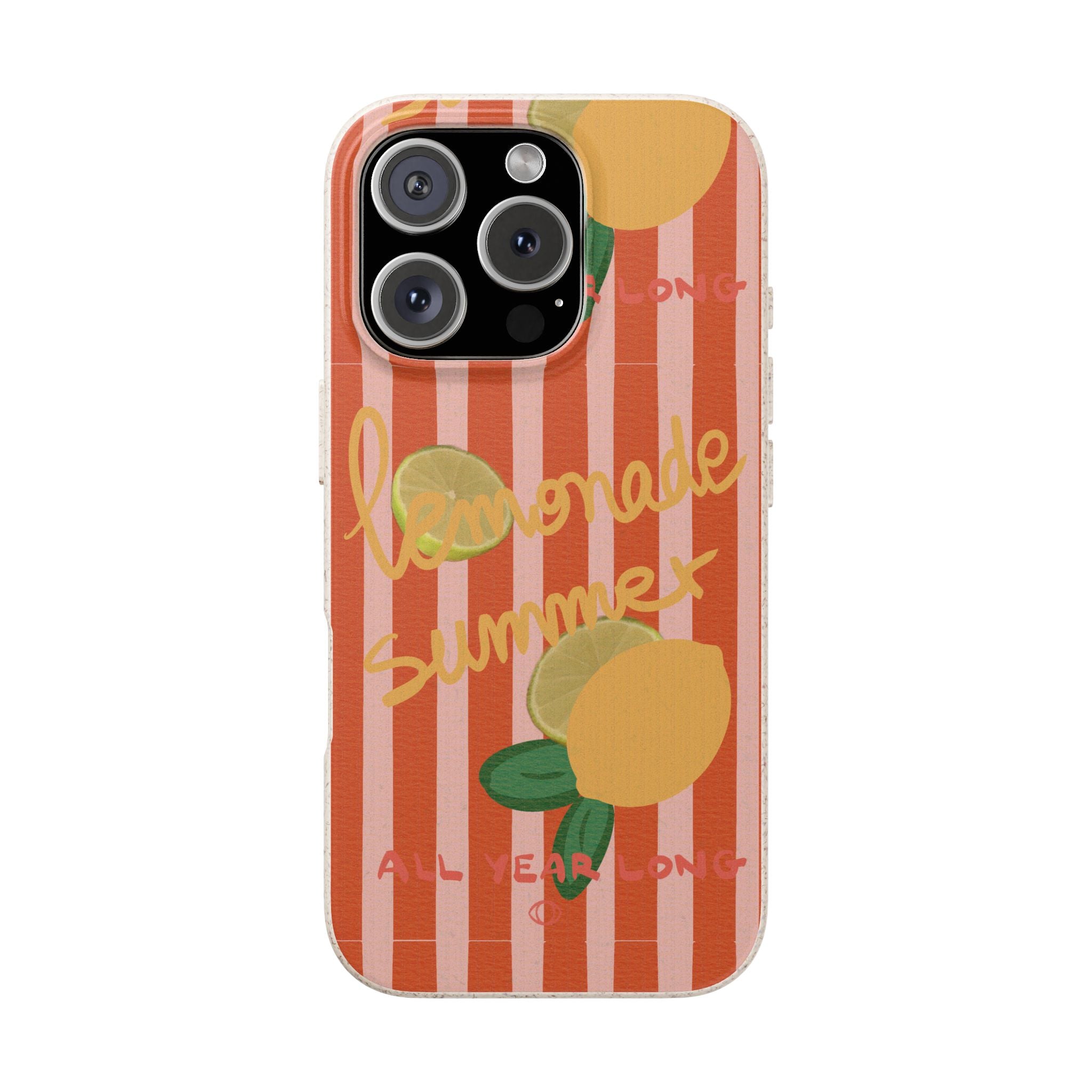 Lemonade Summer Biodegradable Phone Case — Eco-Friendly Citrus iPhone Cover
