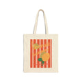 Lemon Summer Canvas Tote — Retro Citrus Market Bag
