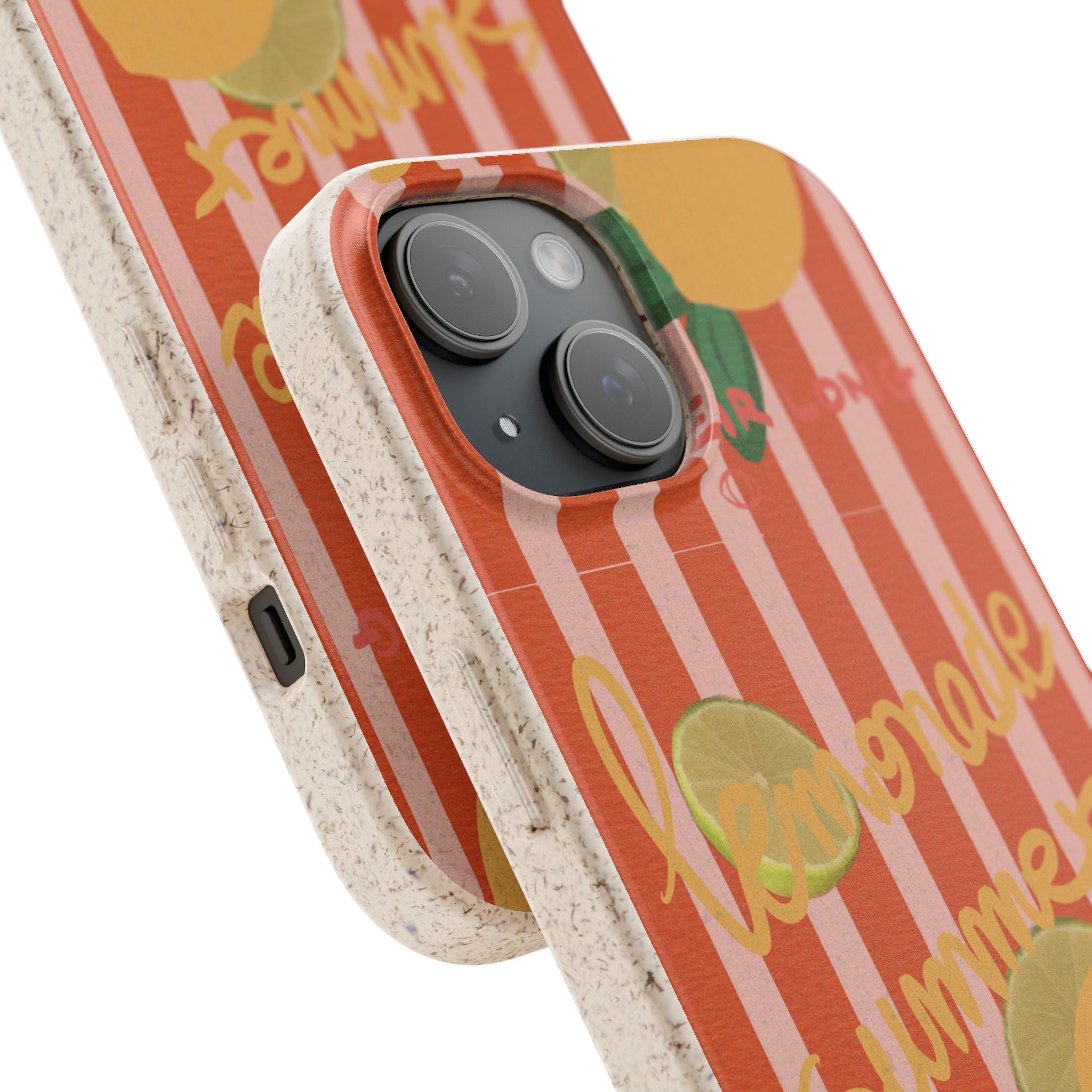 Lemonade Summer Biodegradable Phone Case — Eco-Friendly Citrus iPhone Cover