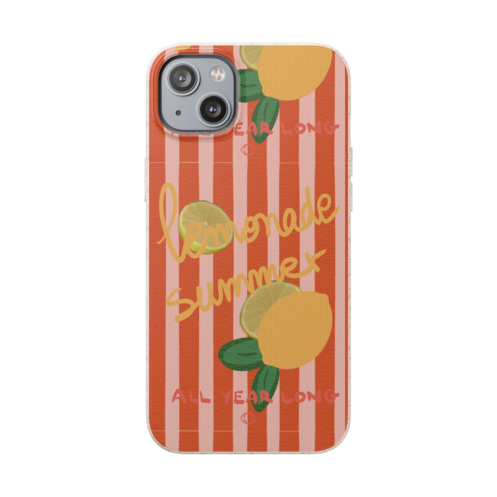 Lemonade Summer Biodegradable Phone Case — Eco-Friendly Citrus iPhone Cover