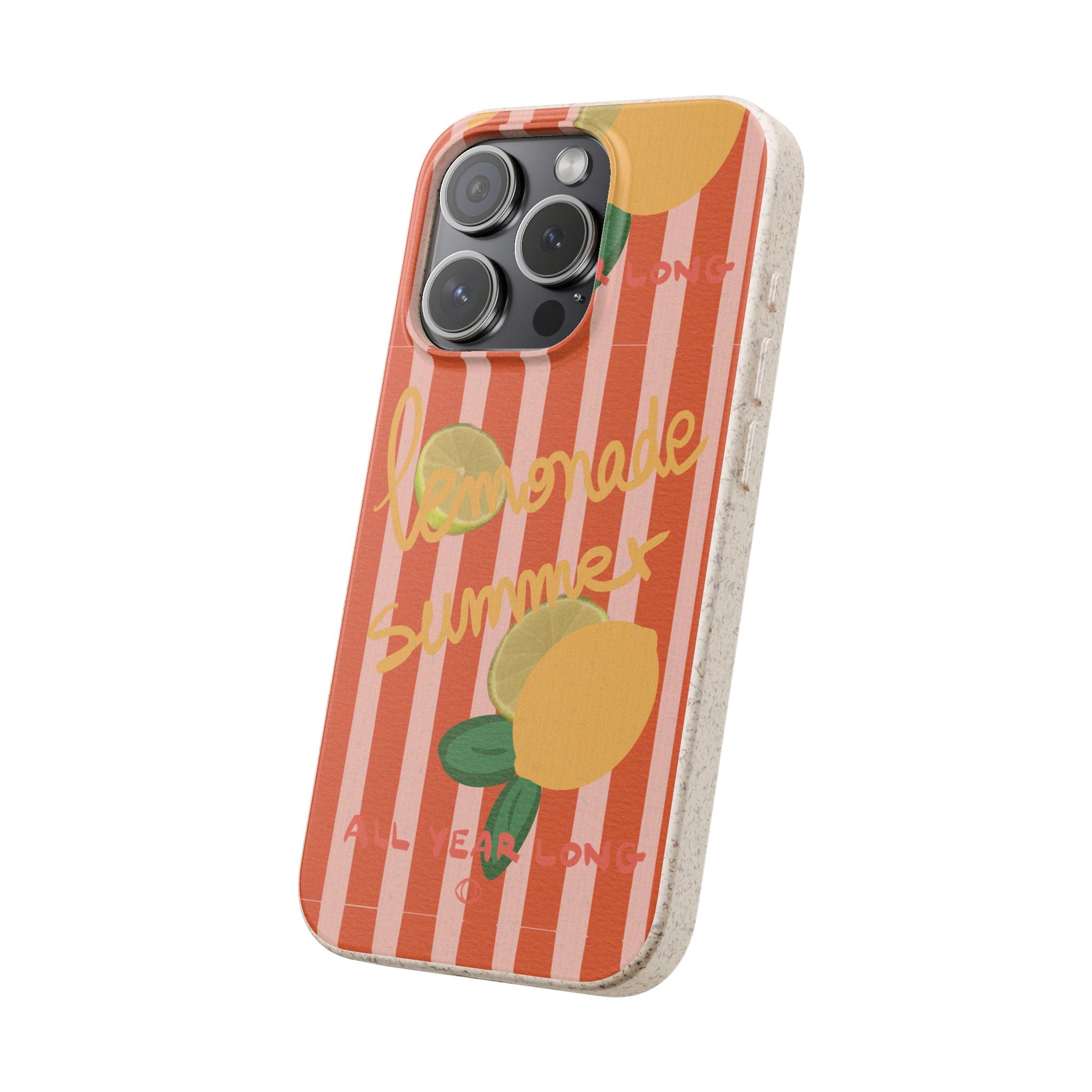 Lemonade Summer Biodegradable Phone Case — Eco-Friendly Citrus iPhone Cover