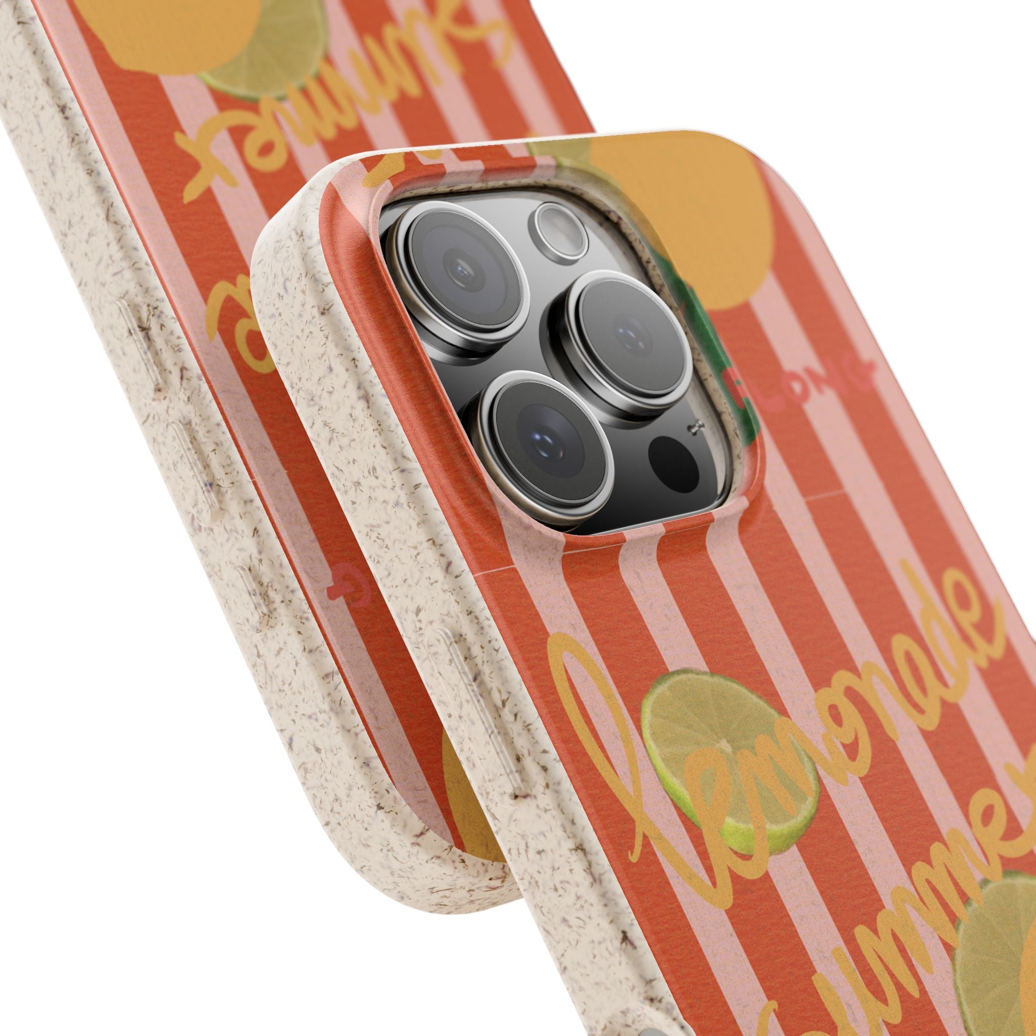 Lemonade Summer Biodegradable Phone Case — Eco-Friendly Citrus iPhone Cover