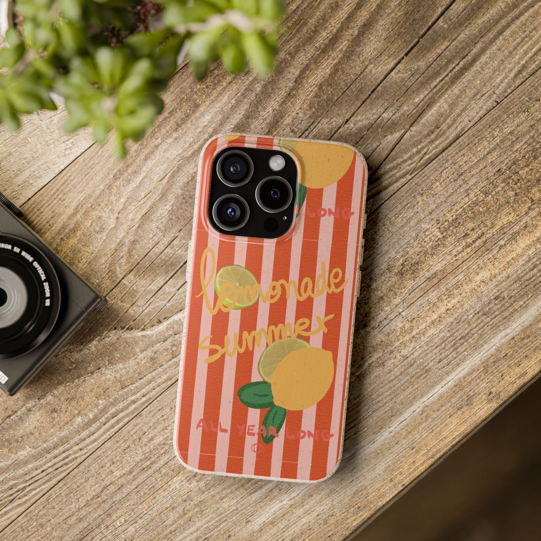 Lemonade Summer Biodegradable Phone Case — Eco-Friendly Citrus iPhone Cover