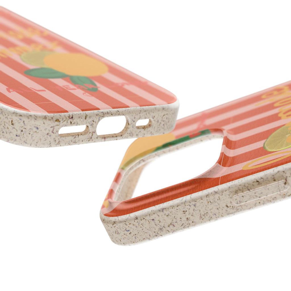 Lemonade Summer Biodegradable Phone Case — Eco-Friendly Citrus iPhone Cover